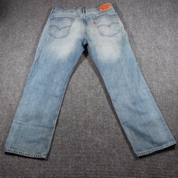 Levi’s 514 Men’s Jeans 36x30 Light Wash Straight Fit 100% Cotton - Picture 4 of 10